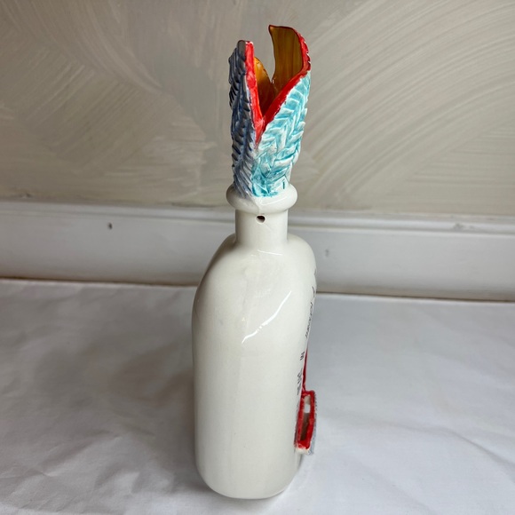 Ceramic vented Tea Candle Lantern Elegant Art Deco standing or hanging|10” Tall - Picture 11 of 17